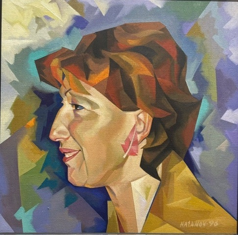 Geschilderd vrouwenportret