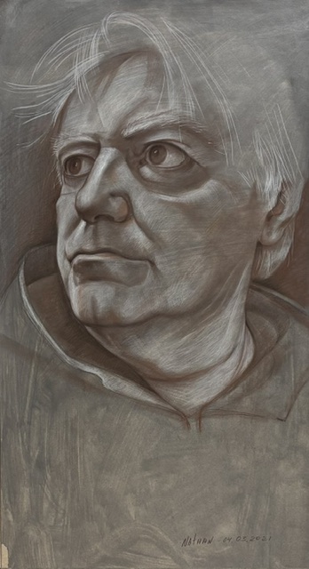 Getekend mannenportret